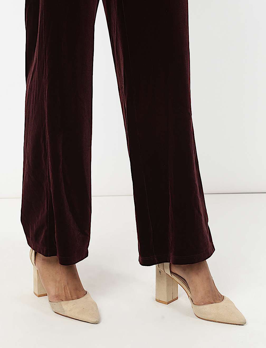 Velour Wide Leg Jogger