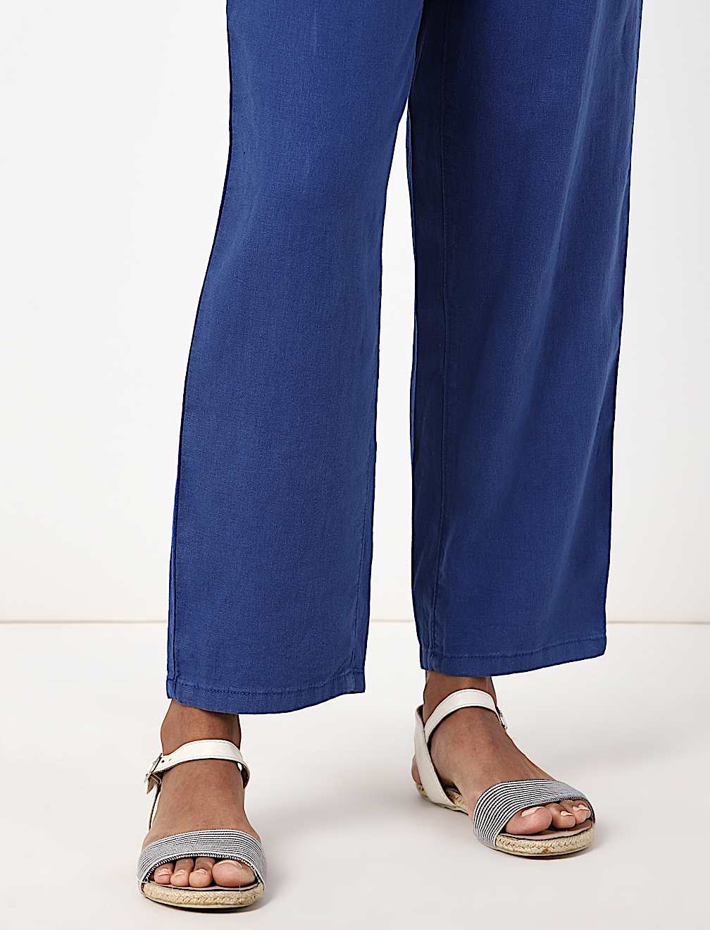 Linen Rich Paperbag Tapered Trousers