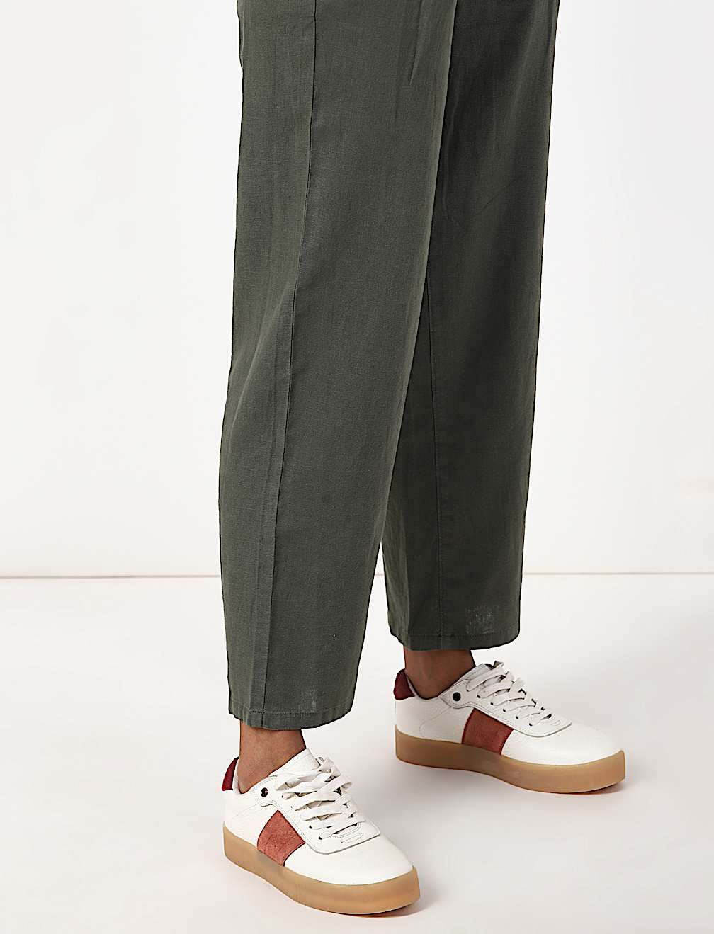 Linen Rich Paperbag Tapered Trousers