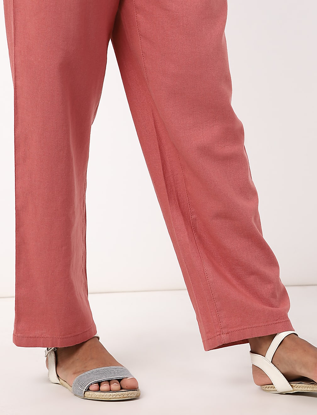 Linen Rich Paperbag Tapered Trousers
