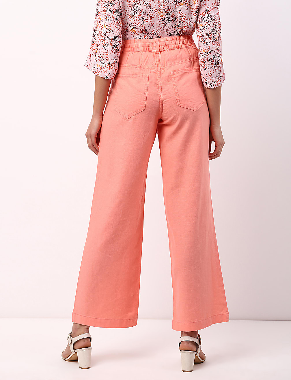 IBF Linen Viscose Wide Leg Trouser