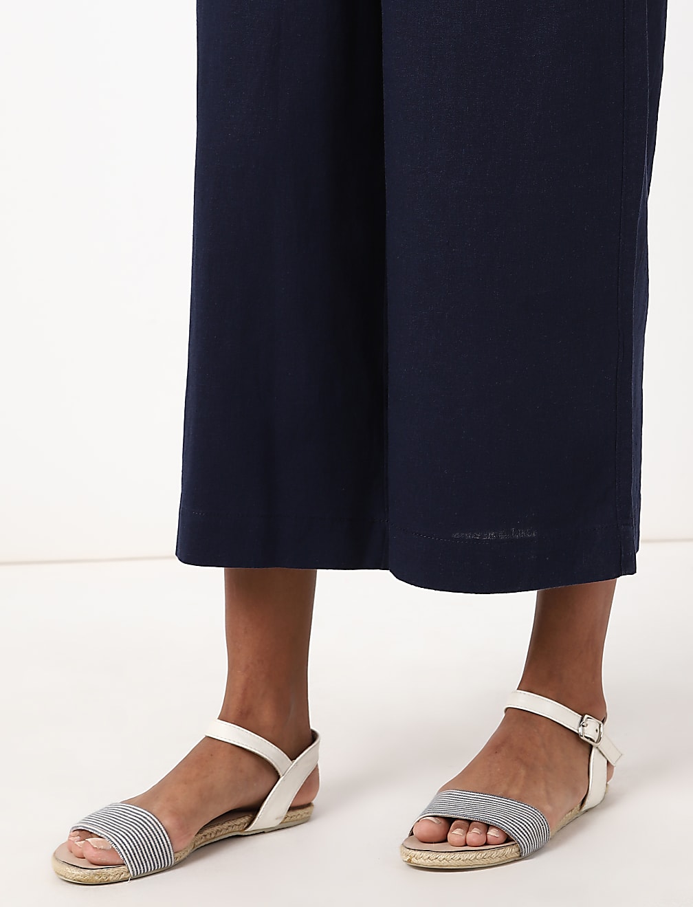 Linen Mix Plain Trouser