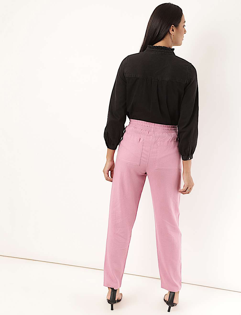 Linen Rich Straight Leg Trousers