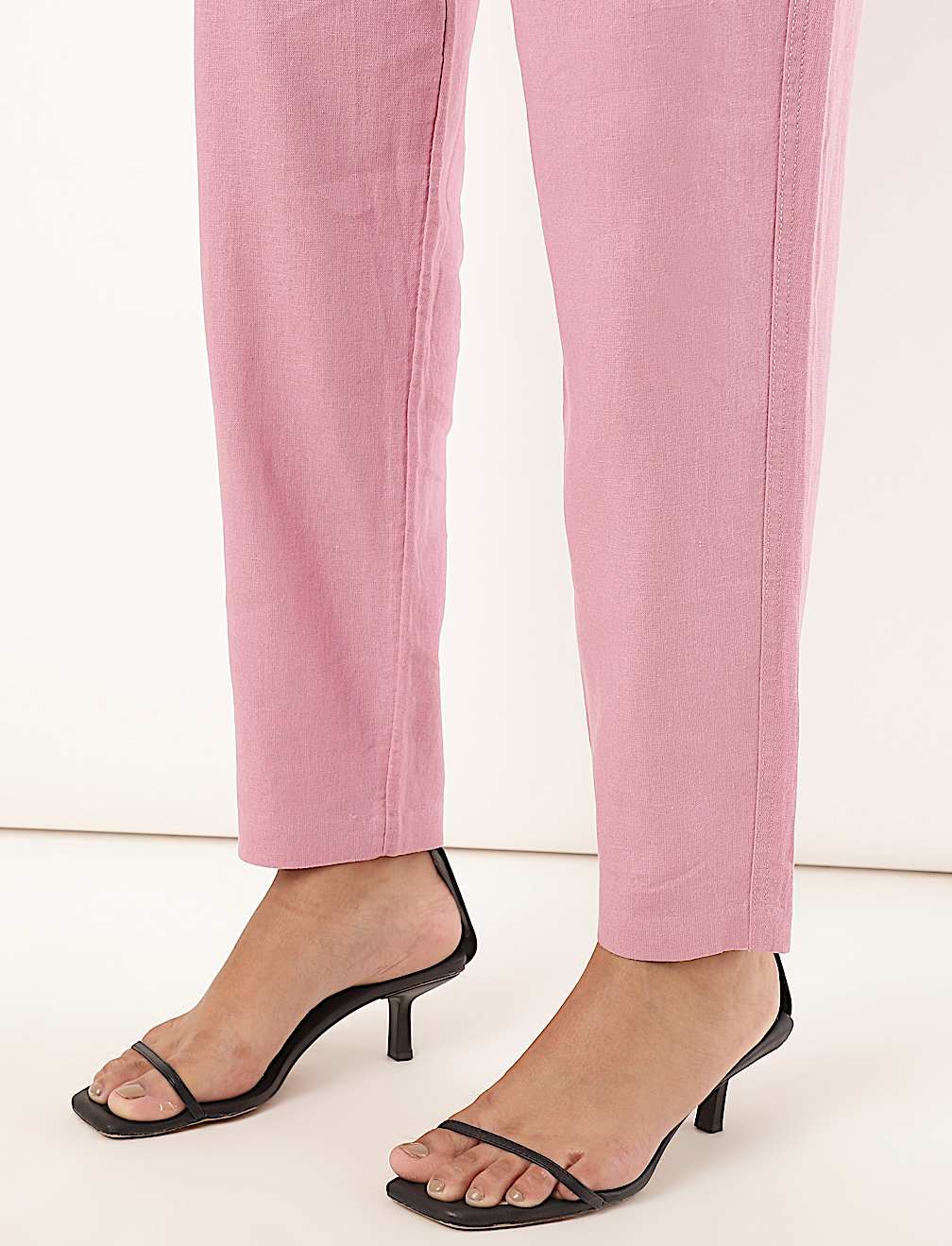 Linen Rich Straight Leg Trousers