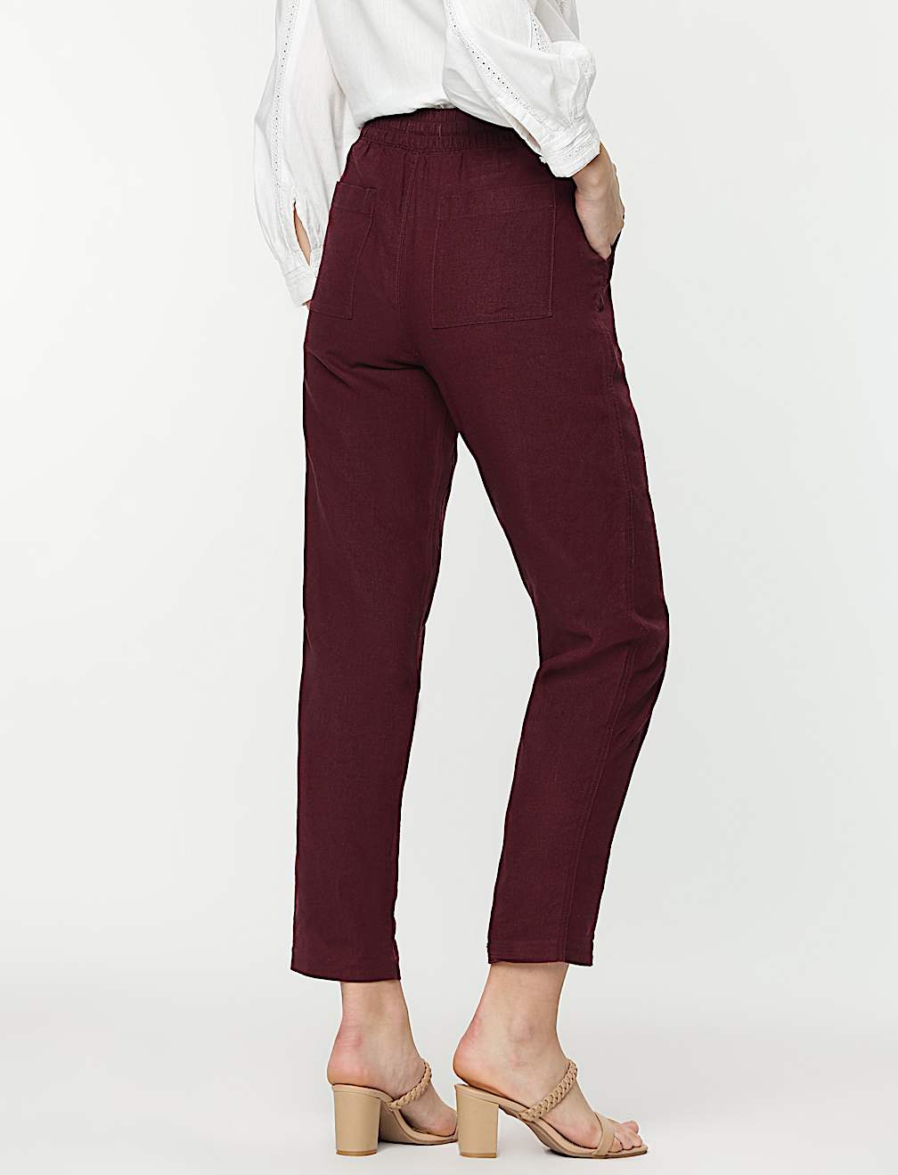 Linen Rich Straight Leg Trousers