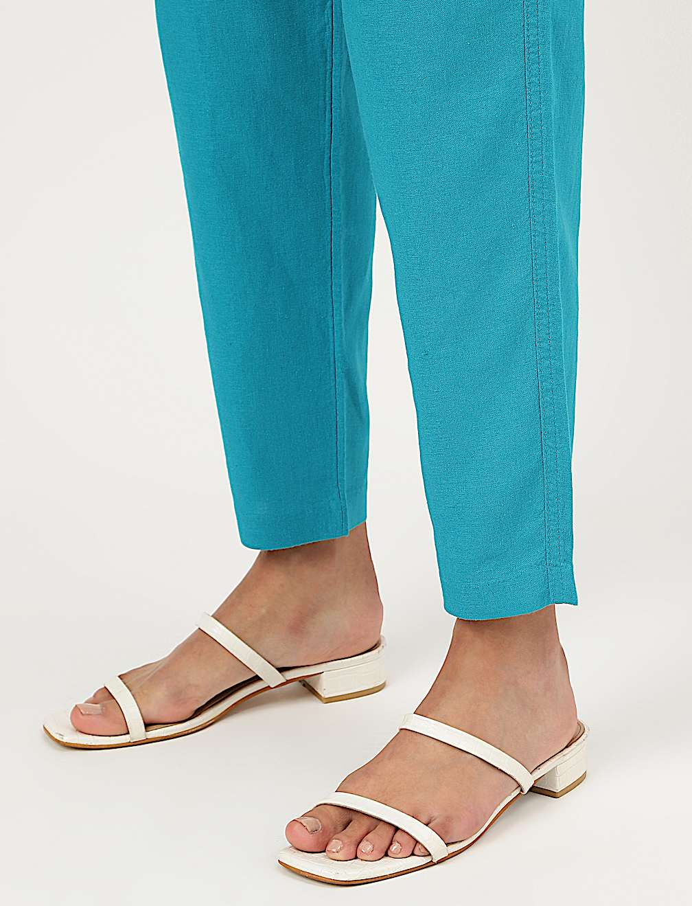 Linen Rich Straight Leg Trousers