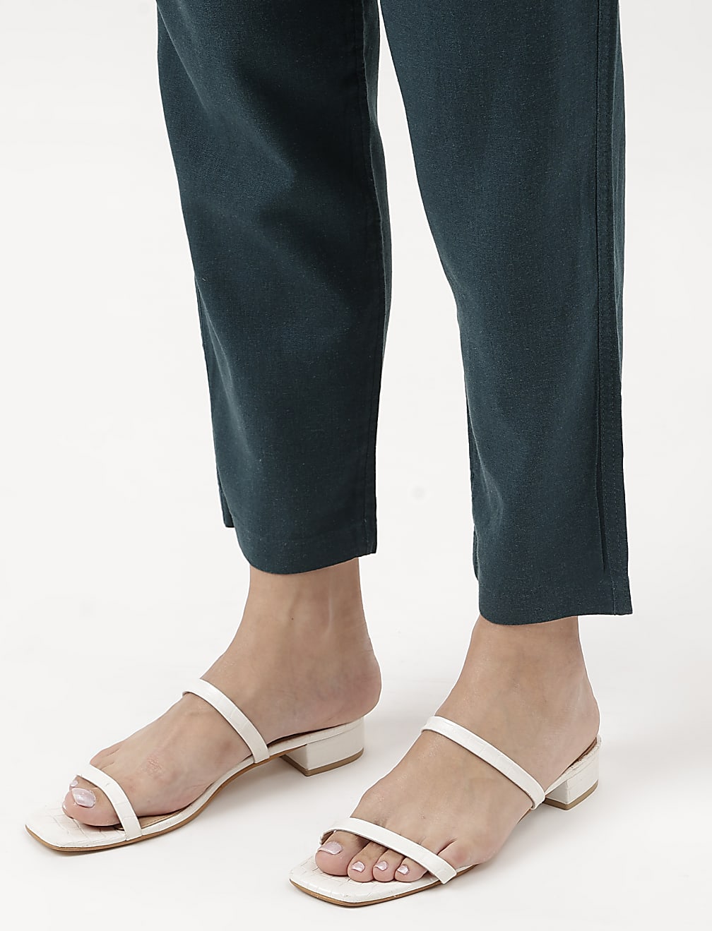 Linen Rich Straight Leg Trousers