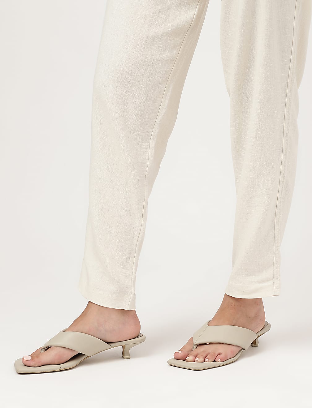 Linen Rich Straight Leg Trousers