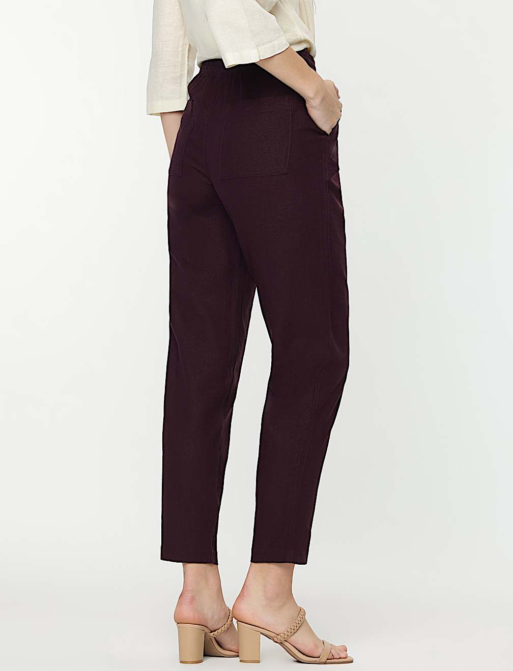 Linen Rich Straight Leg Trousers