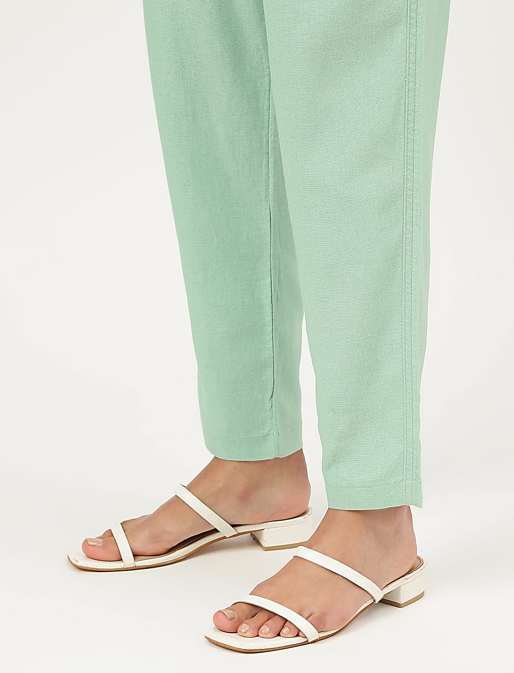 Linen Rich Straight Leg Trousers