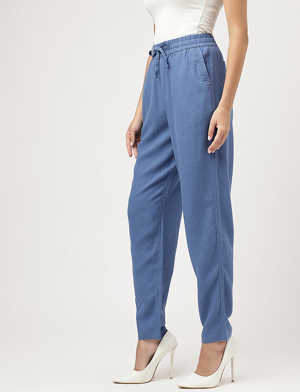 Linen Rich Straight Leg Trousers