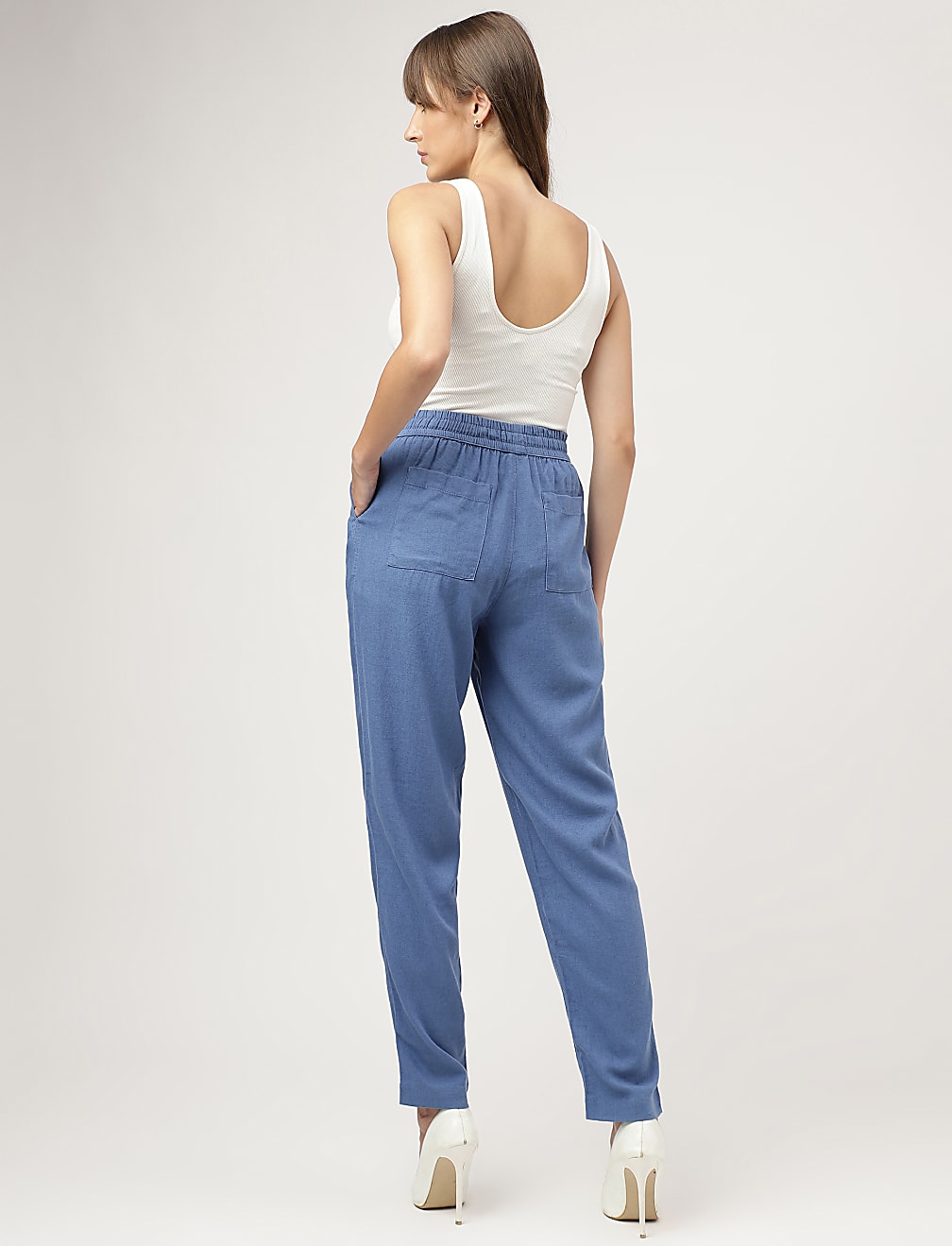 Linen Rich Straight Leg Trousers