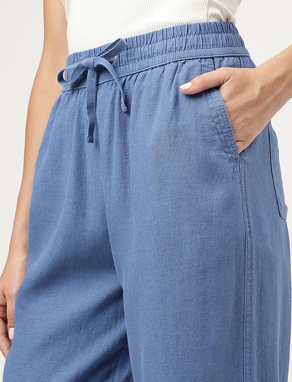 Linen Rich Straight Leg Trousers