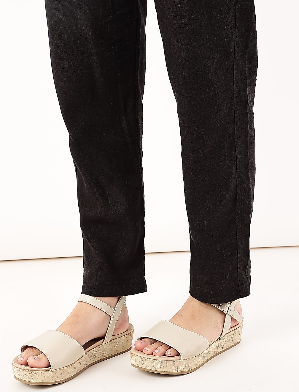 Linen Rich Straight Leg Trousers
