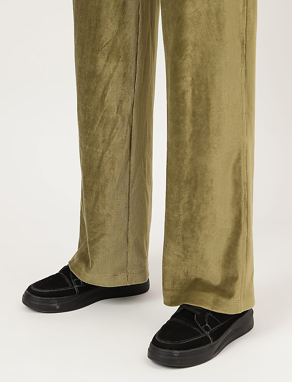 Velour Wide Leg Joggers