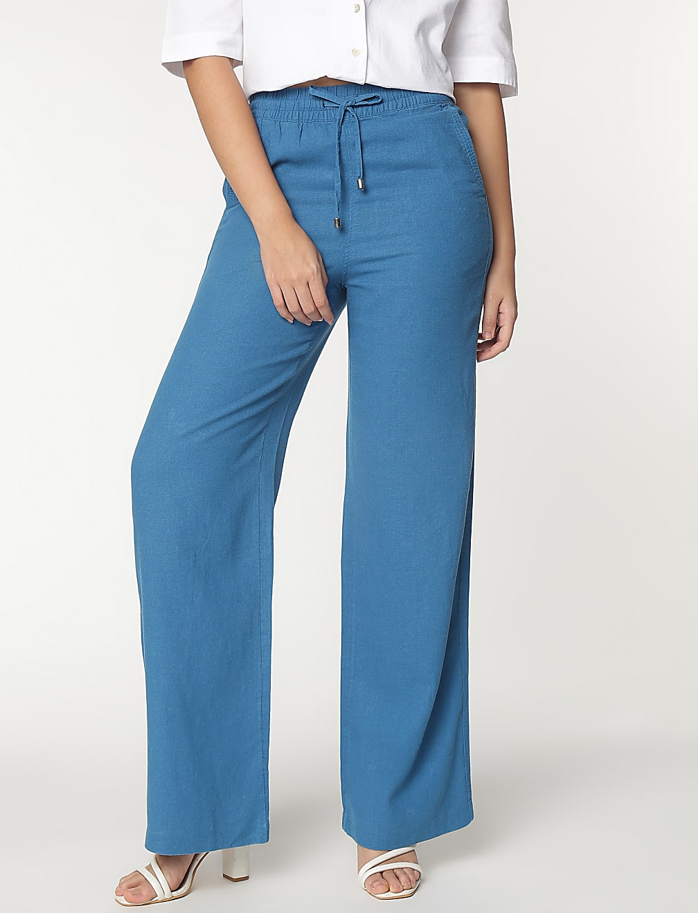 Linen Rich Relaxed Fit Pants
