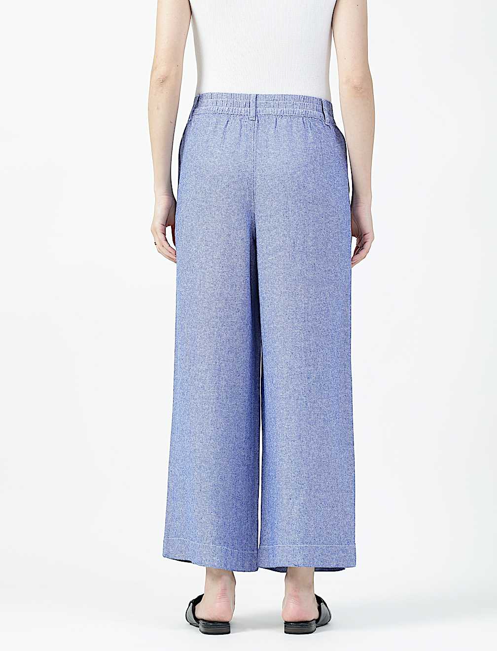 Linen Rich Stripe Relaxed Fit Trousers
