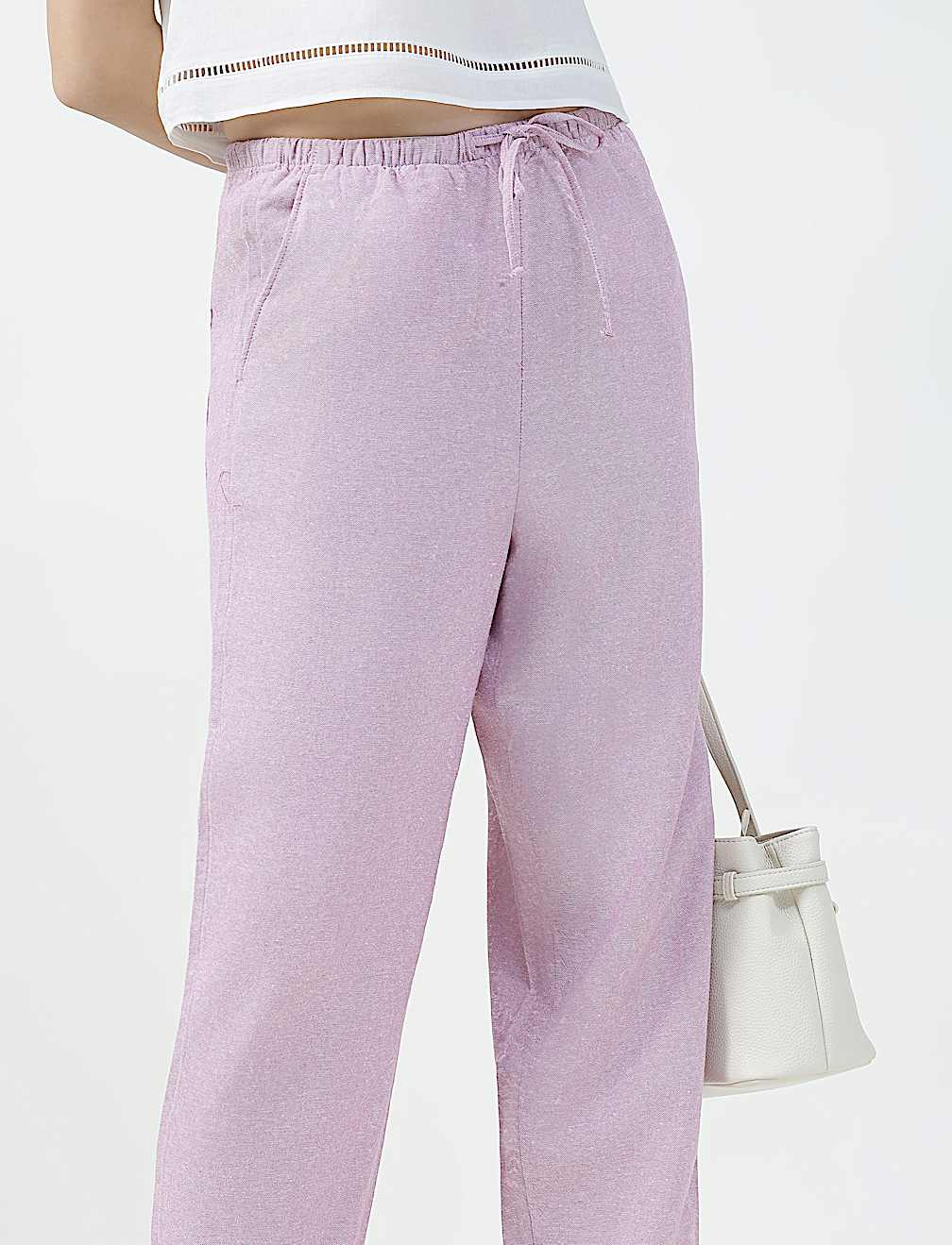 Linen Rich Tapered Trousers