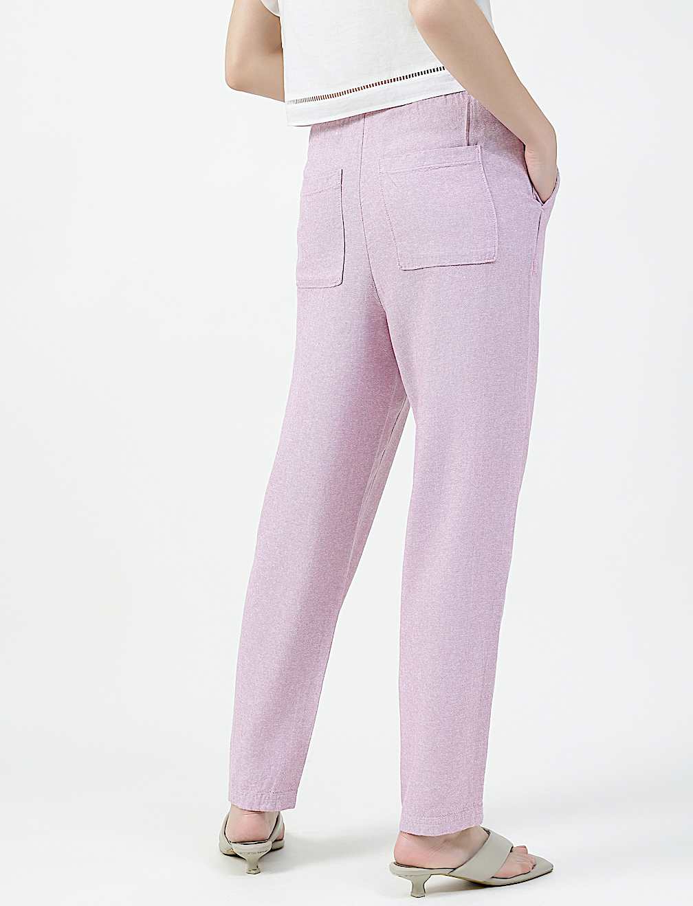 Linen Rich Tapered Trousers