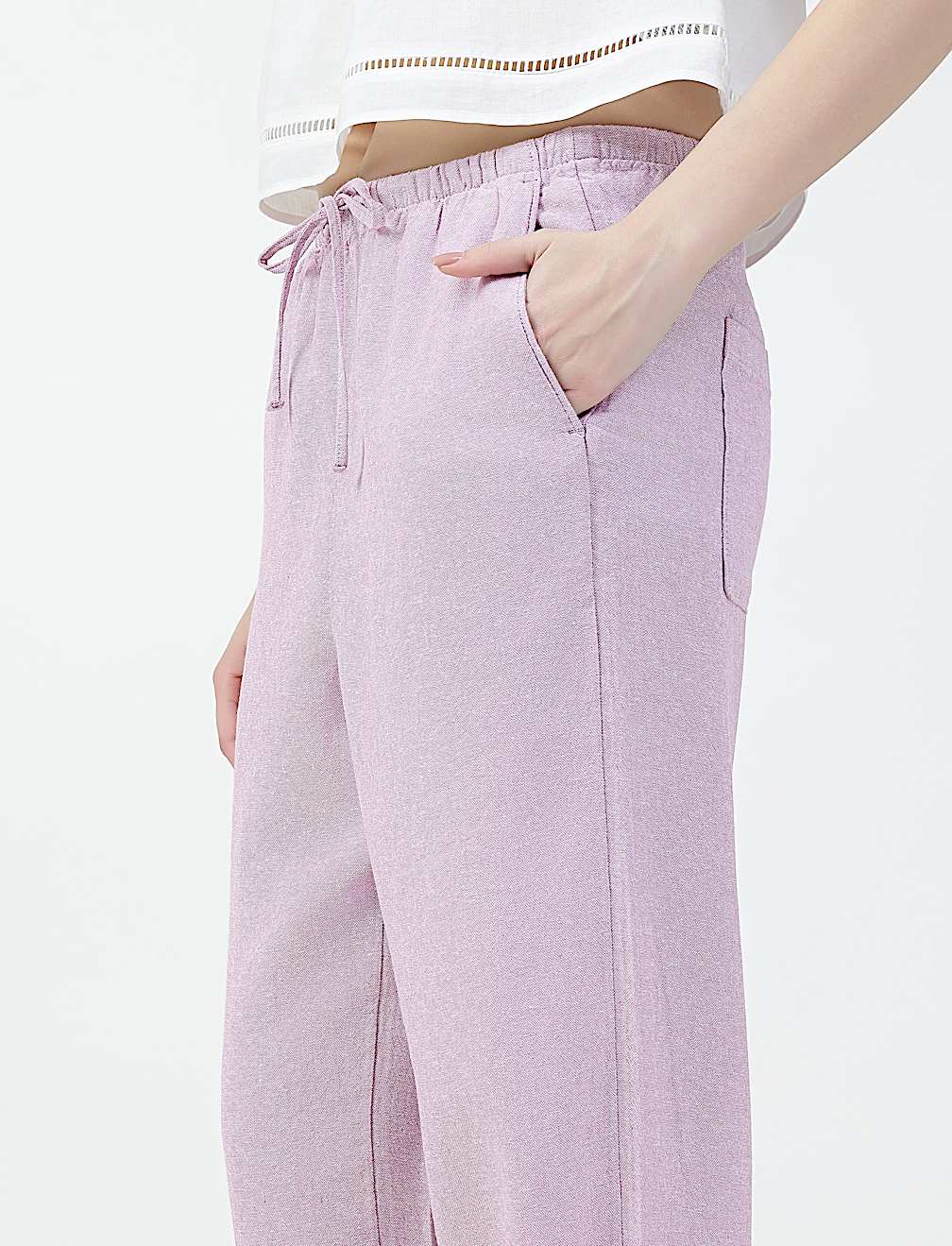 Linen Rich Tapered Trousers
