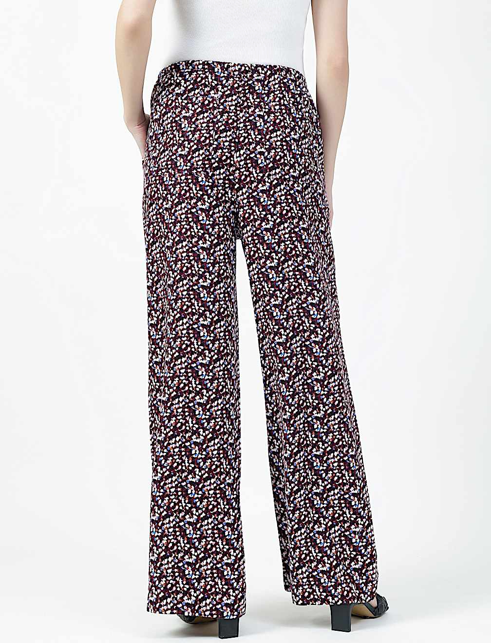 LINEN BLEND WIDE LEG TROUSER