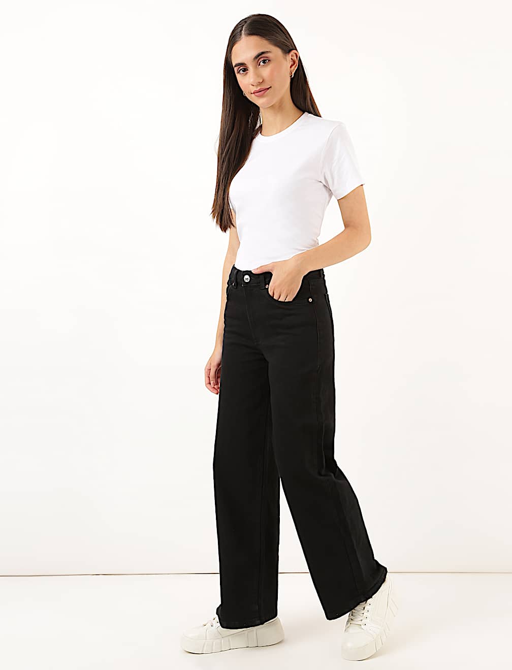 High Waisted Wide Leg Jeans
