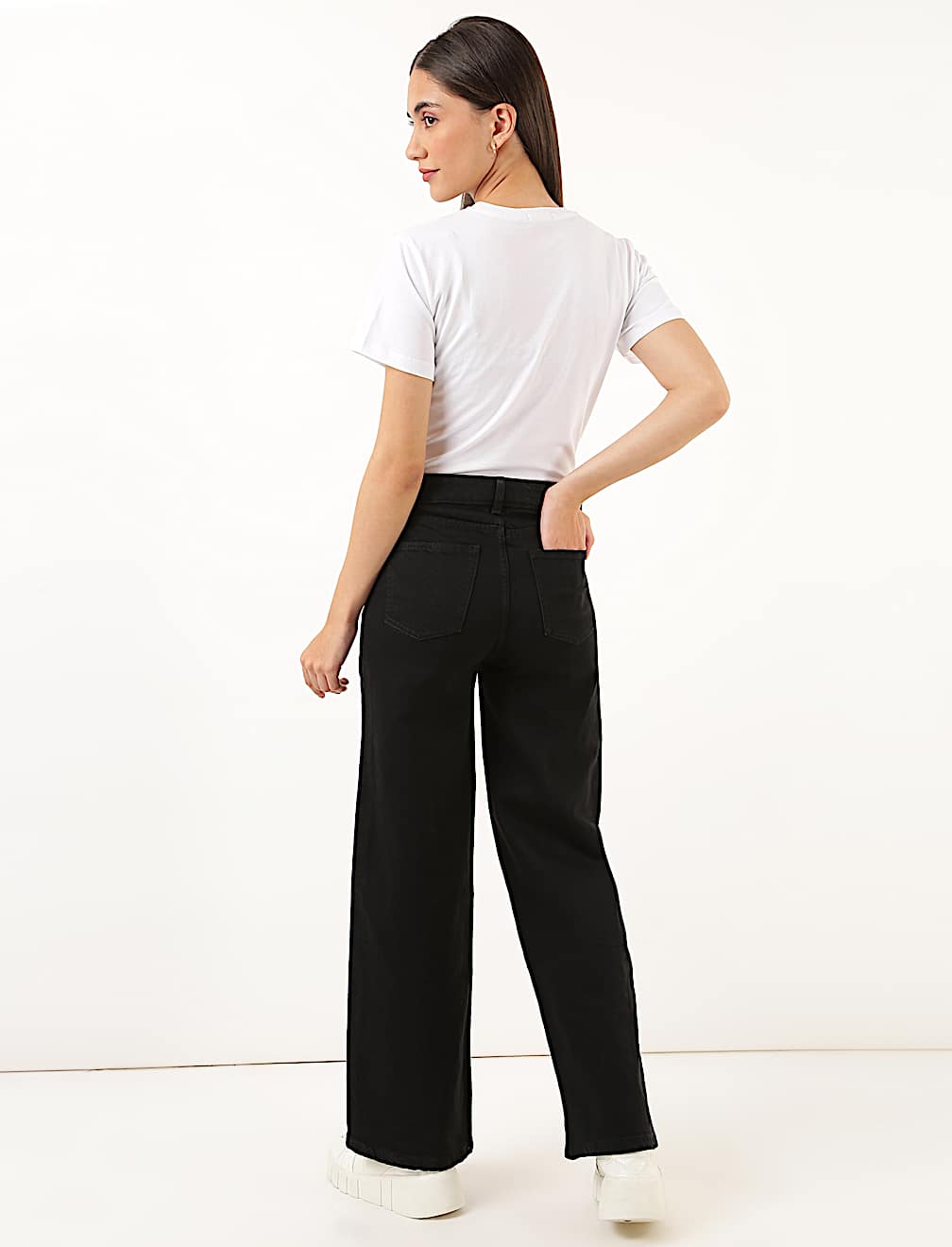 High Waisted Wide Leg Jeans