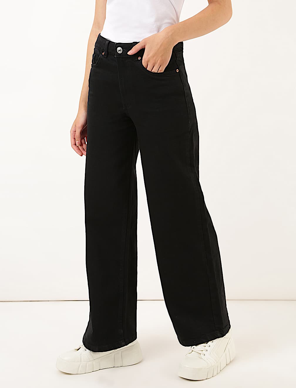 High Waisted Wide Leg Jeans