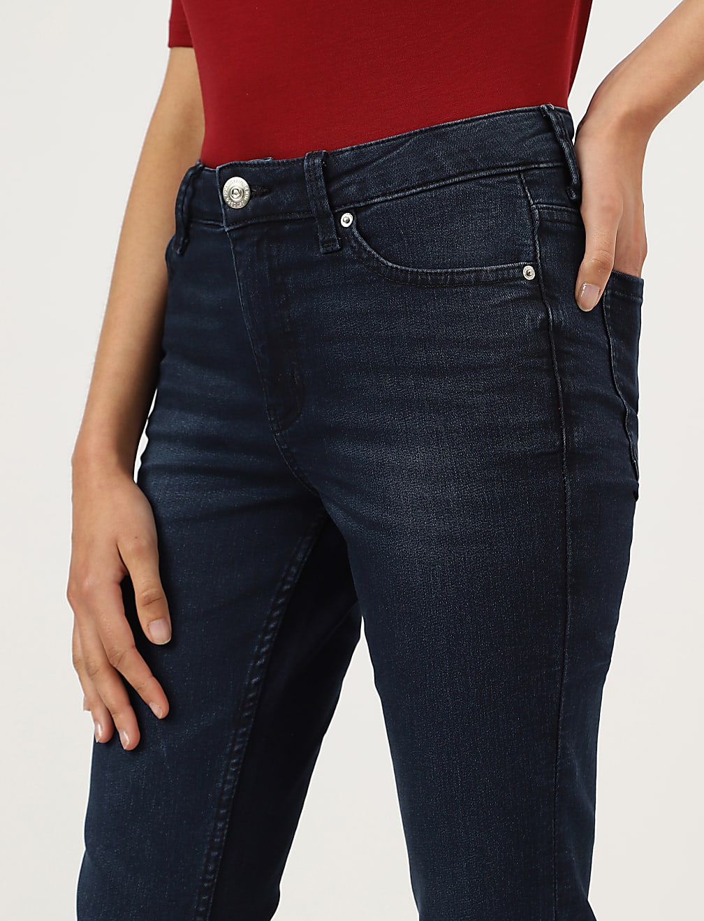 Skinny Mid Waist Jeans