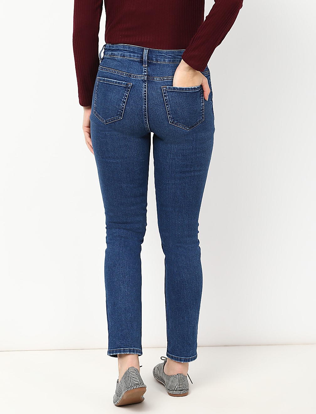 Slim Fit Cotton Blend Jeans