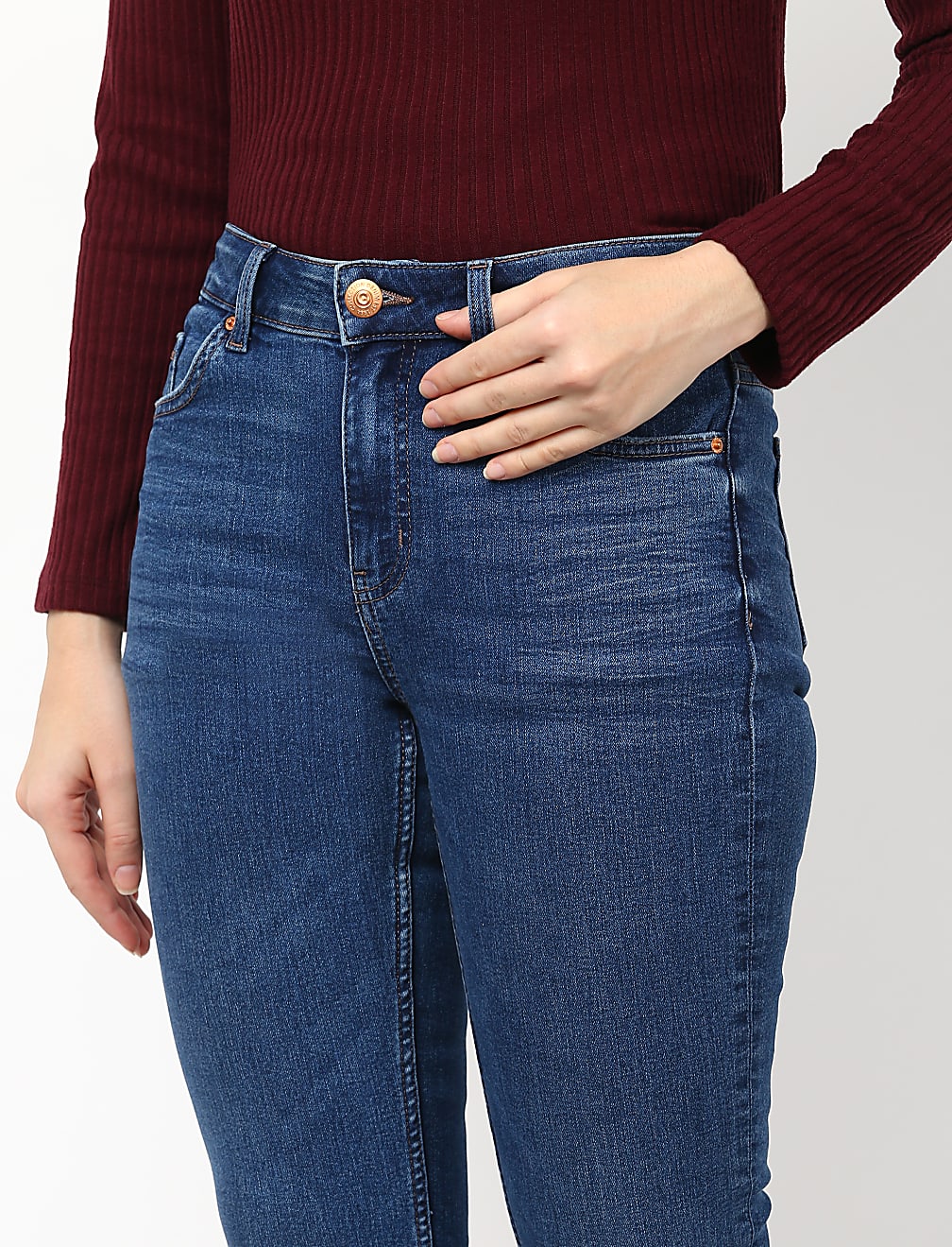 Slim Fit Cotton Blend Jeans