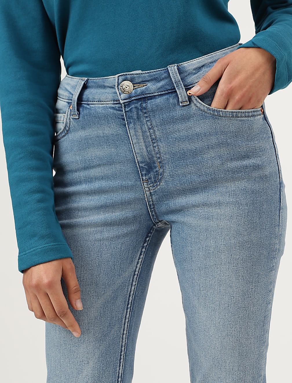 Slim Fit Cotton Blend Jeans