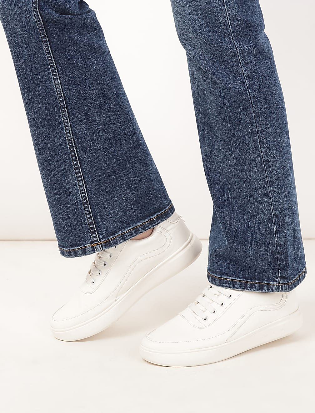 Bootcut Cotton Blend Jeans