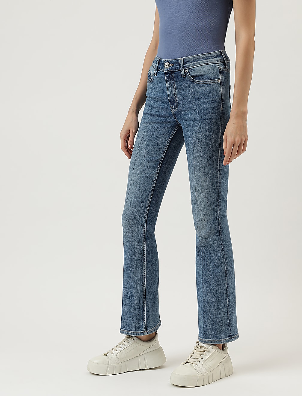 Bootcut Cotton Blend Jeans