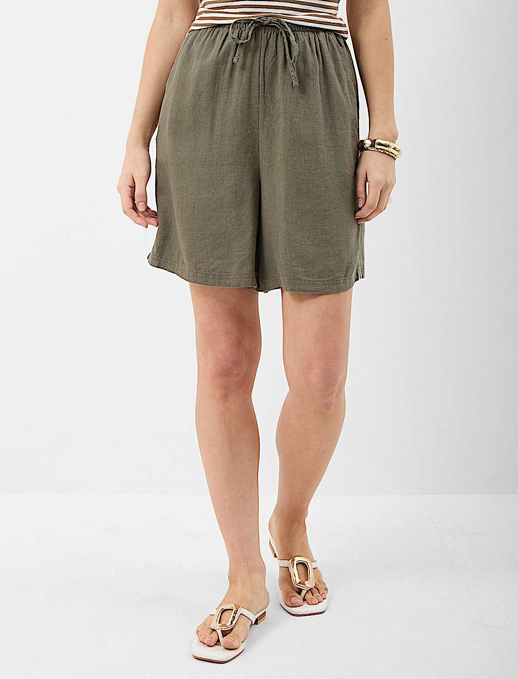 Linen Rich Drawstring Shorts