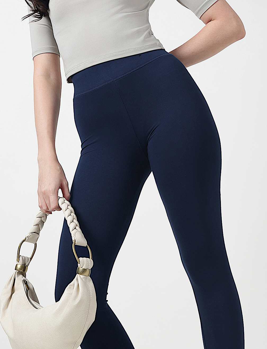 Viscose Mix Plain Skinny Fit Leggings