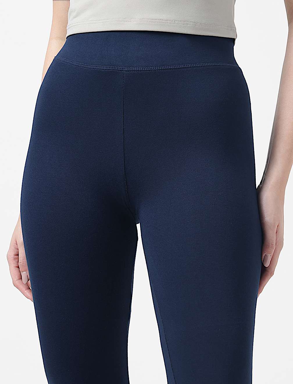 Viscose Mix Plain Skinny Fit Leggings