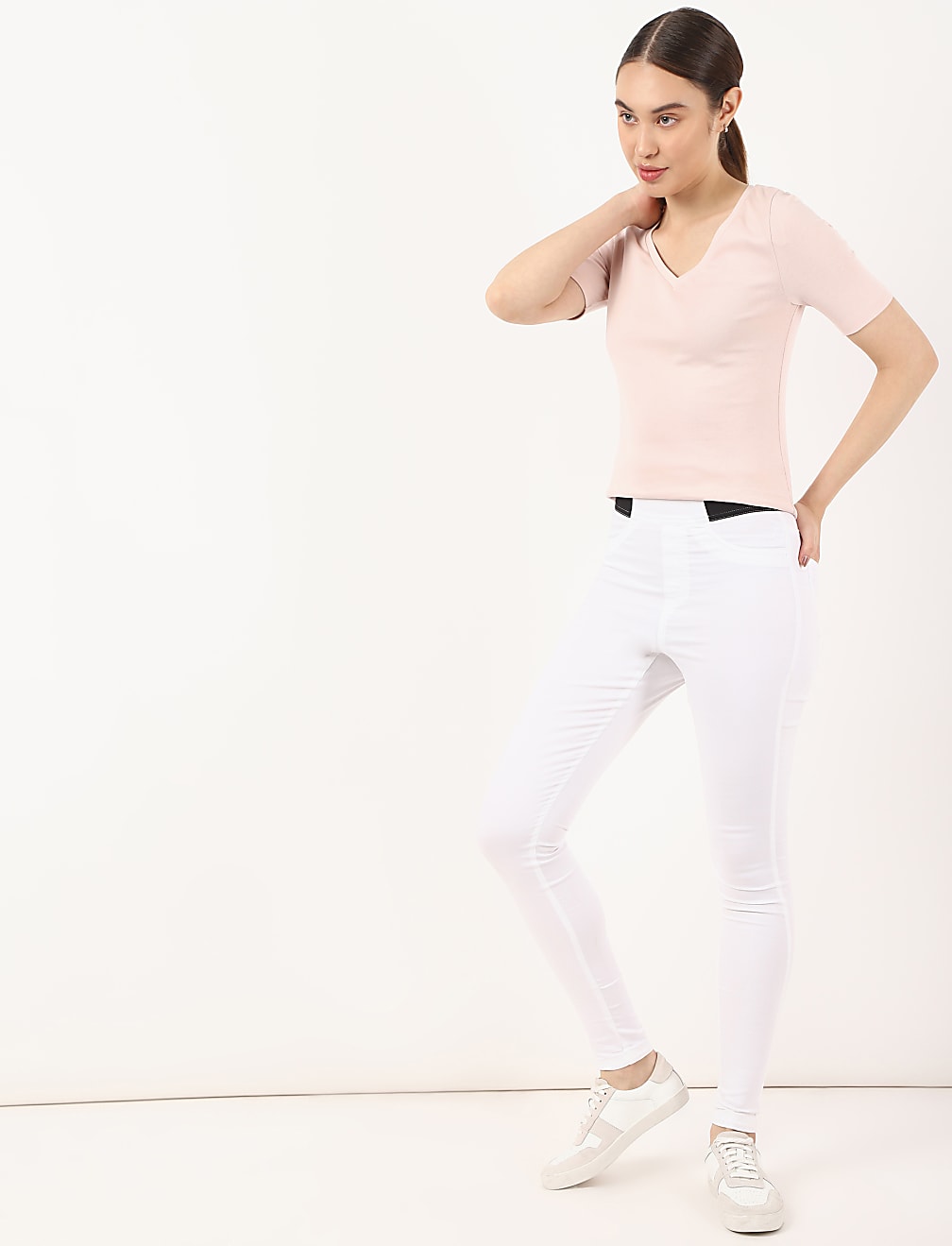 Solid Super Skinny Fit Jeggings