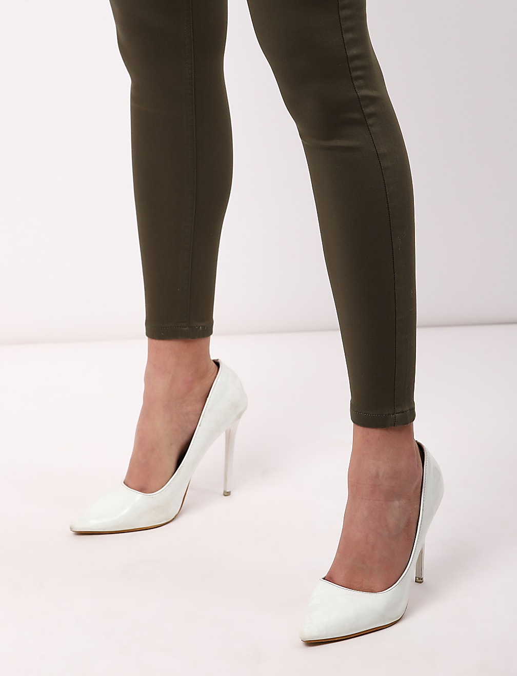 Cotton Mix Plain Skinny Fit Trouser