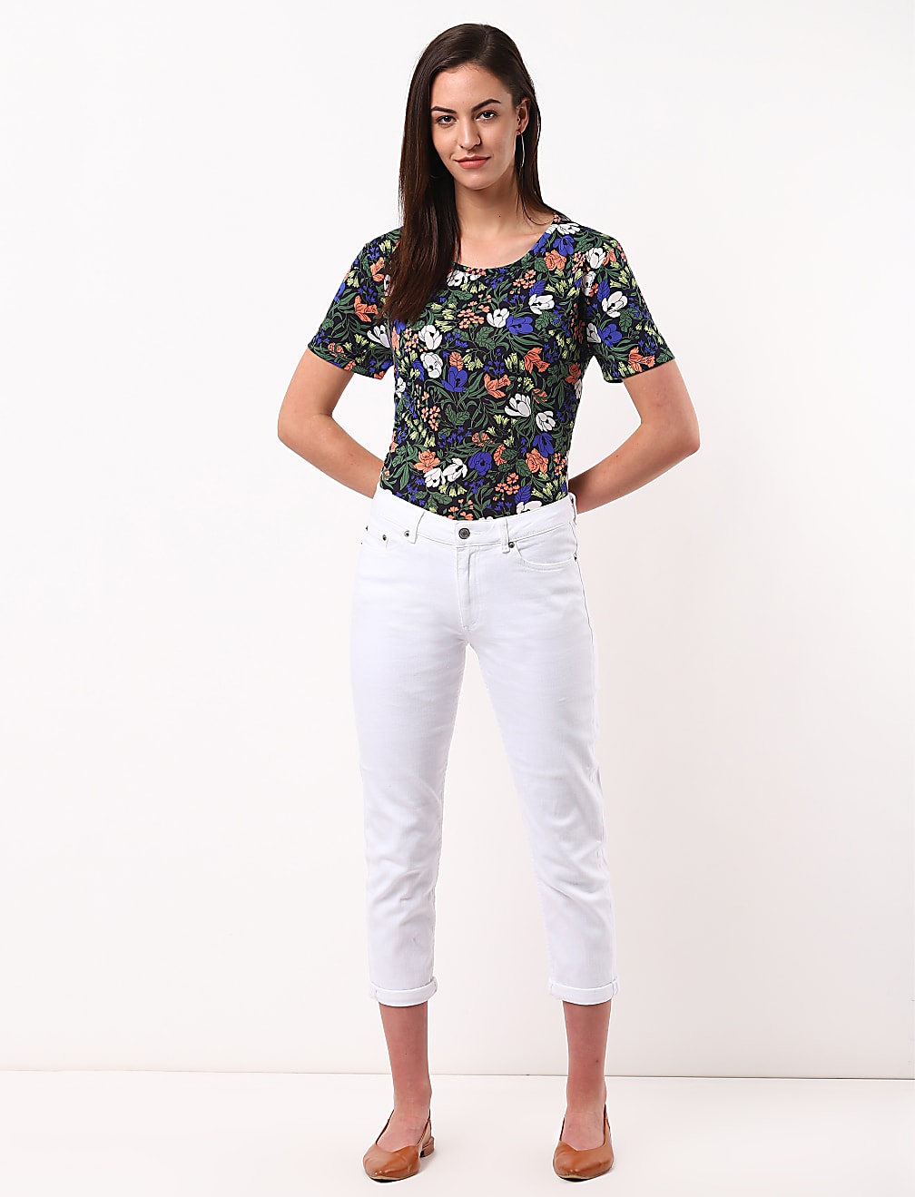 Relaxed Slim Crop Denim