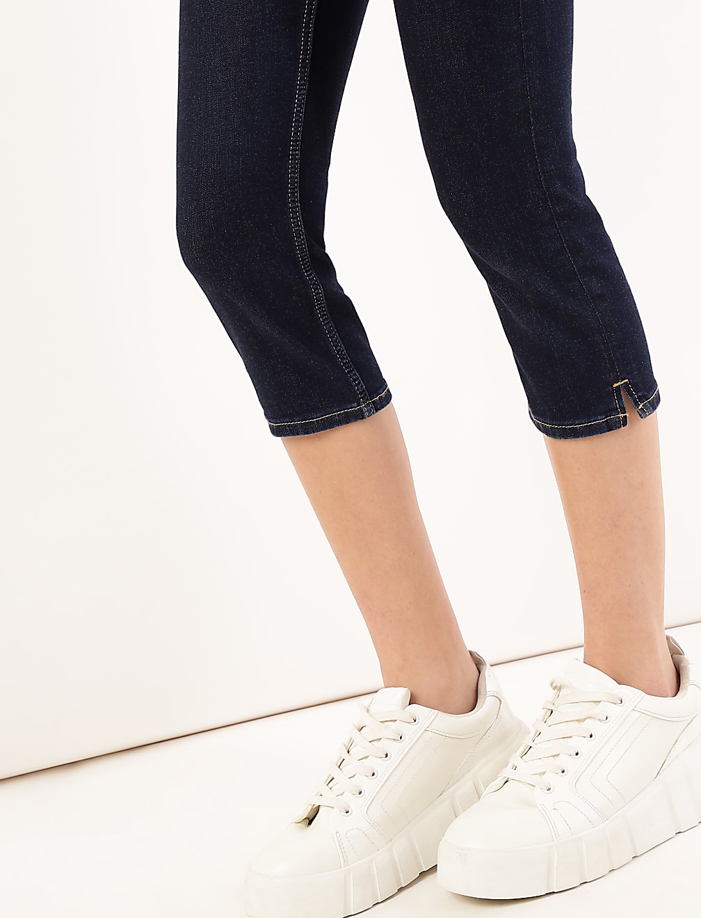 Cotton Mix Plain Skinny Fit Jeans