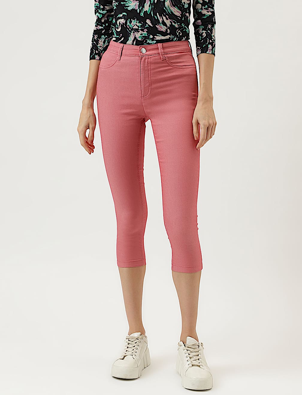 Cotton Mix Plain Slim Fit Jeggings