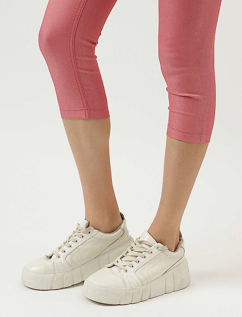 Cotton Mix Plain Slim Fit Jeggings
