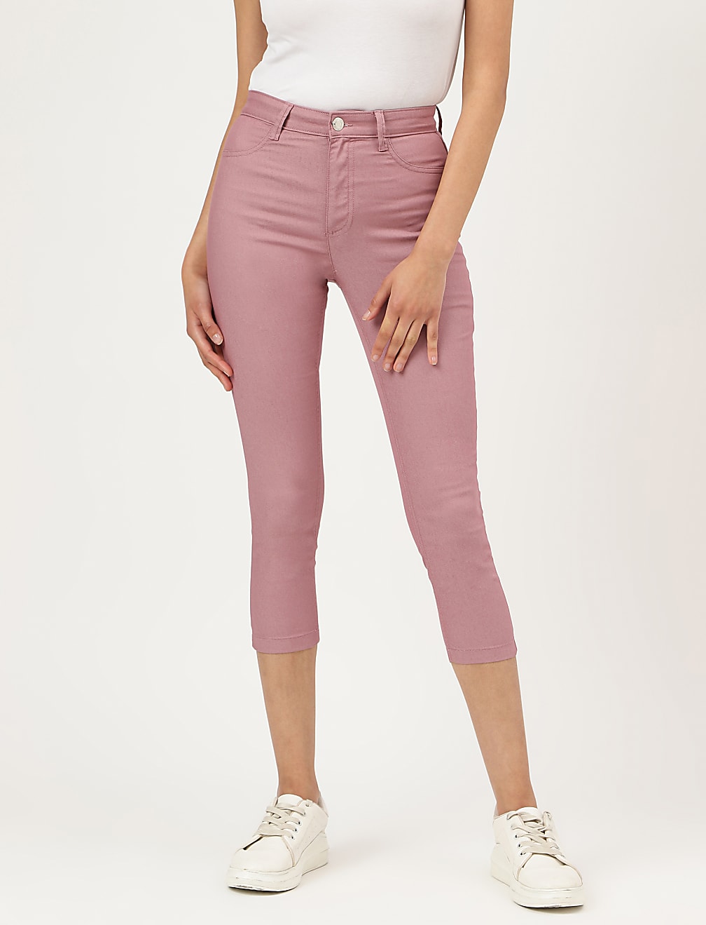 Cotton Mix Plain Slim Fit Jeggings
