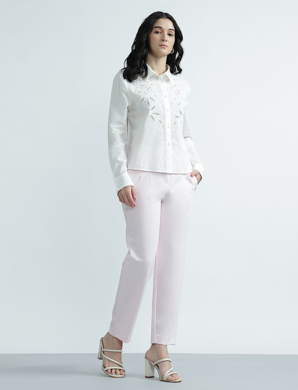 Plain Regular Fit Trousers