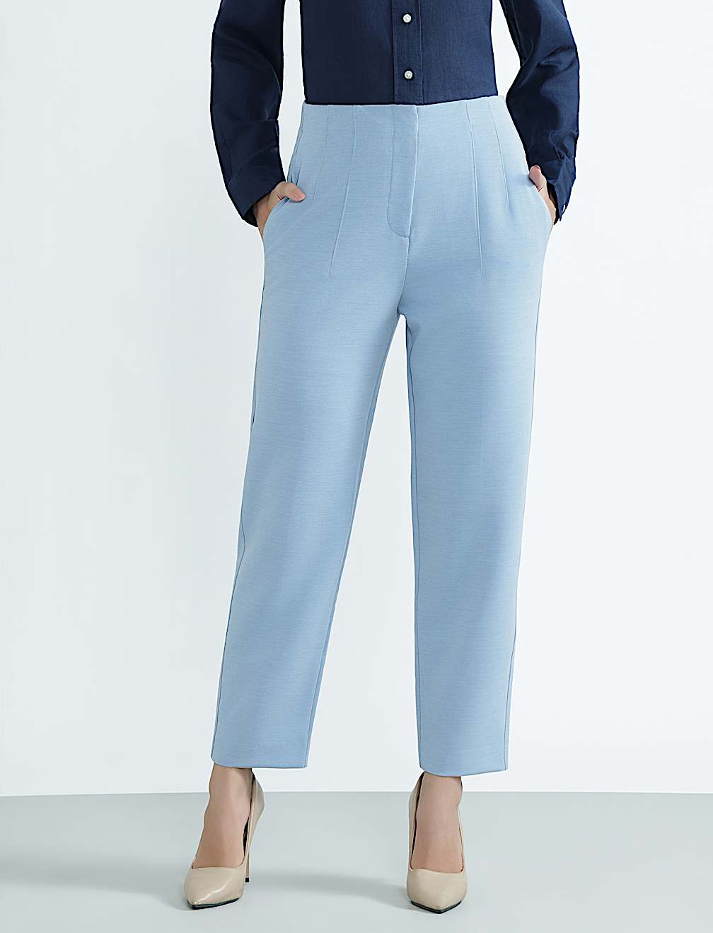 Plain Regular Fit Trousers