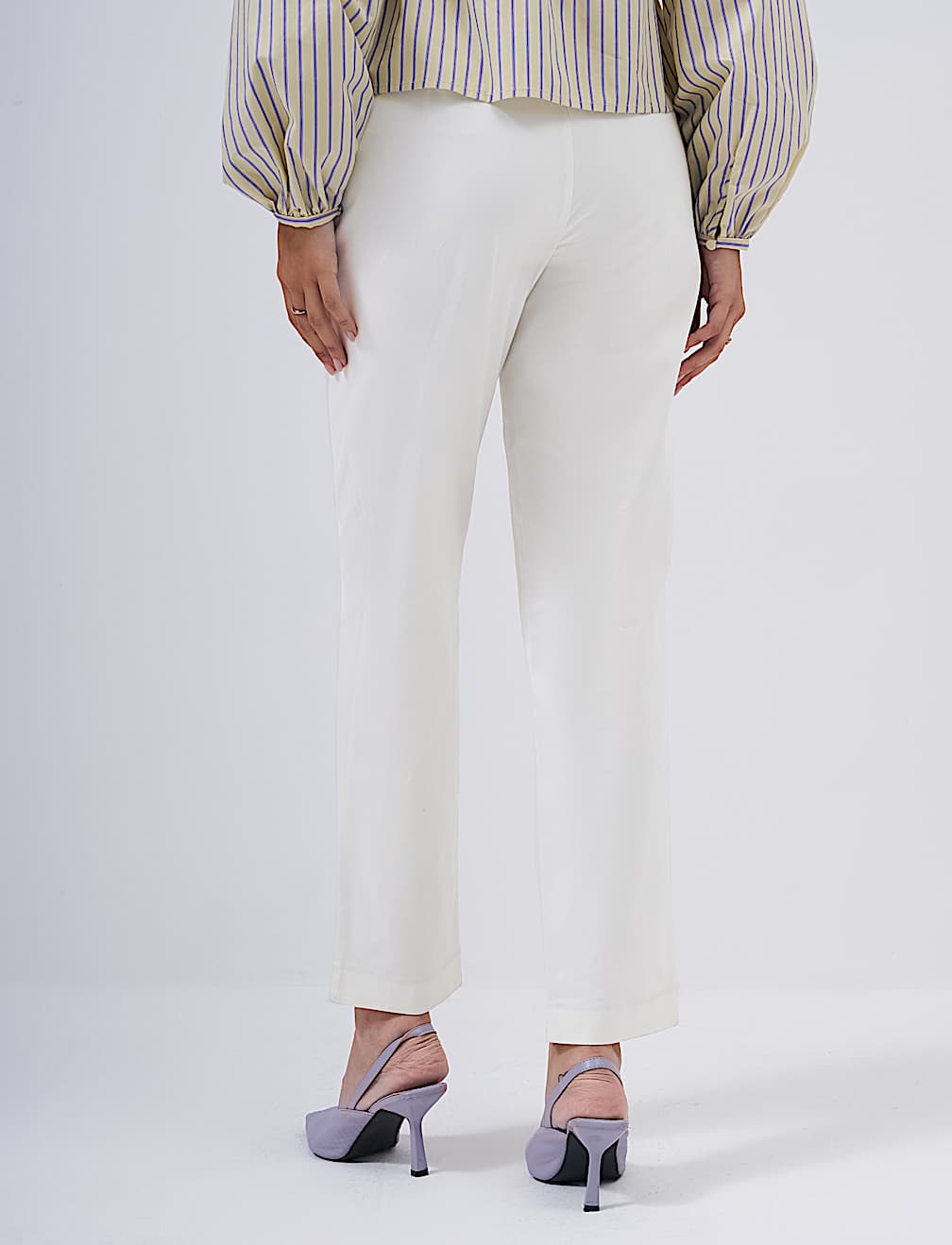 Cotton Rich Slim Fit Ankle Grazer Trousers