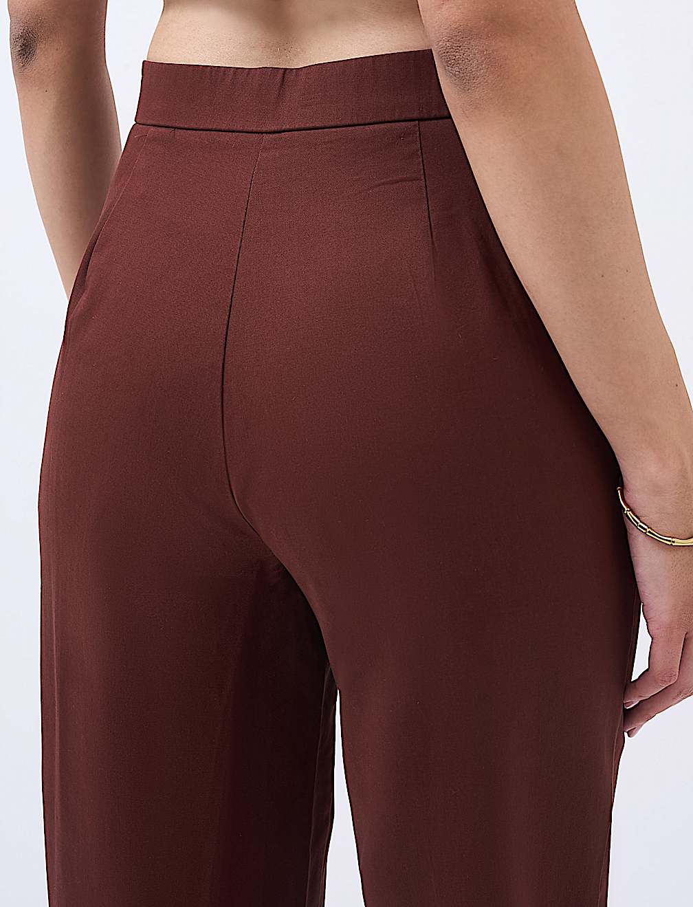Cotton Rich Slim Fit Ankle Grazer Trousers