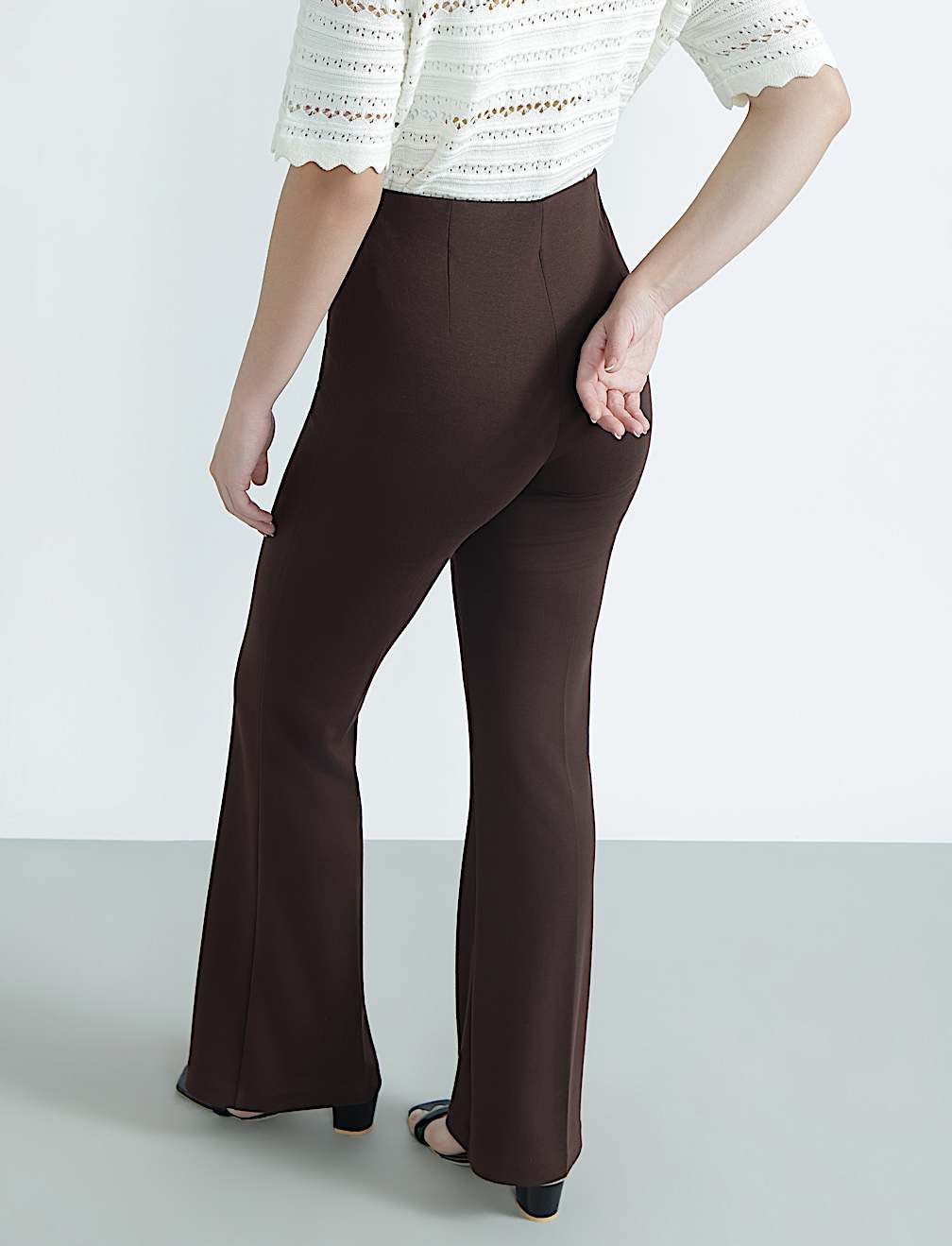 Viscose Rich Plain Slim Fit Trousers