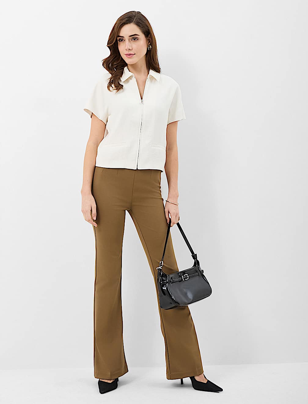 Jersey Flared Trousers